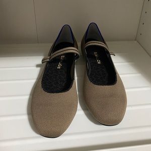 Rothys Square Mary Jane, Portobello Taupe - Size 9.5